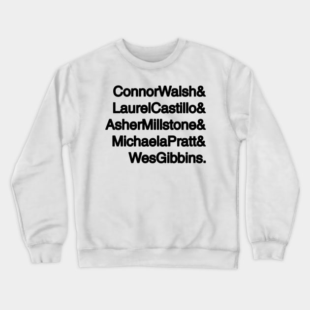 Keating Five BLACK Crewneck Sweatshirt by Robescussein